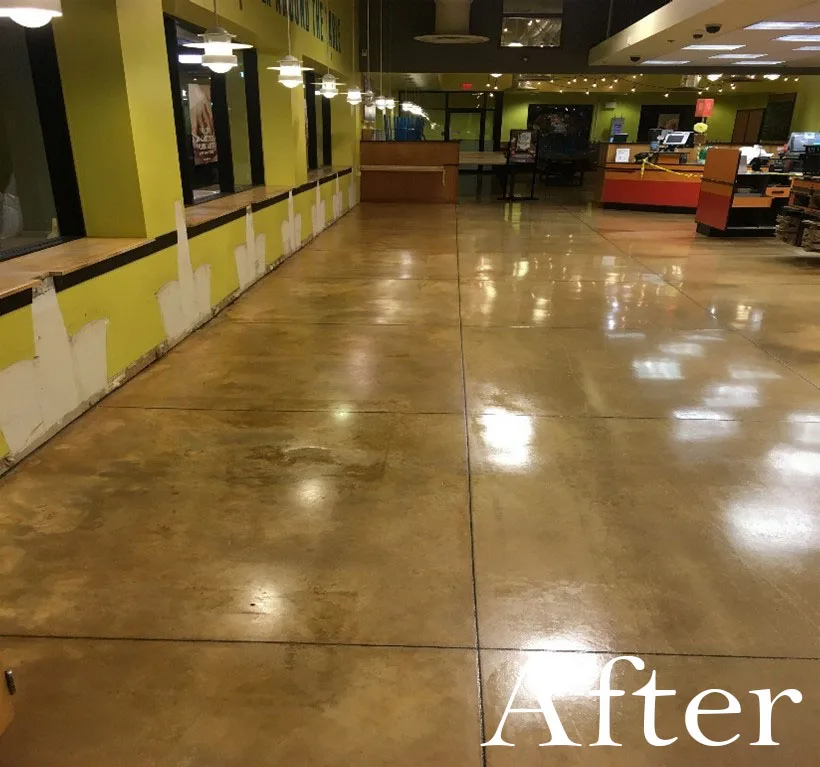 Retail floor strip & wax — after