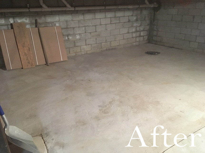 Post-construction cleanup — after